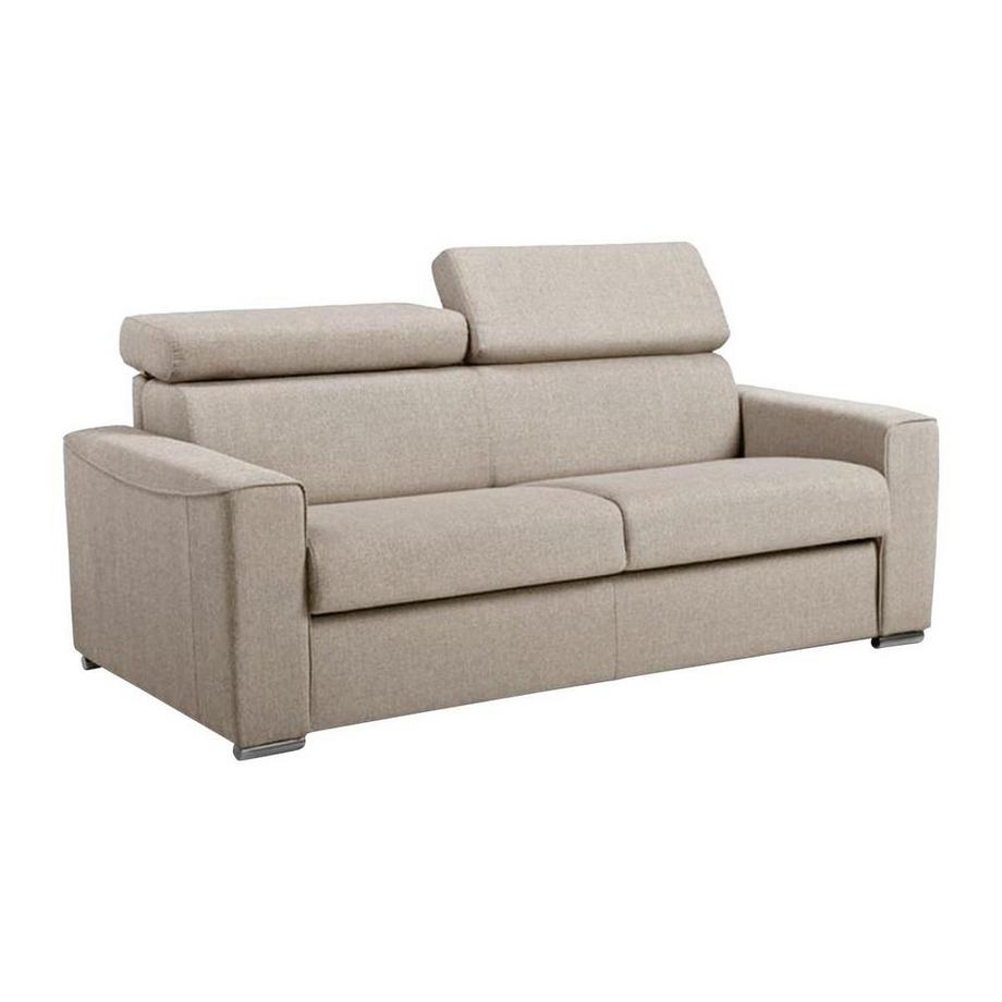 LINEA SOFA Canapé 3 places conible express en tissu VIZIR couchage 1Matelas  