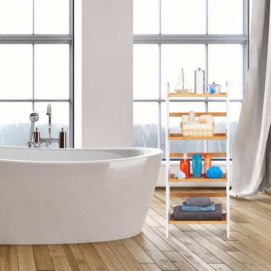 B2X Badezimmerregal Bambus und natur  