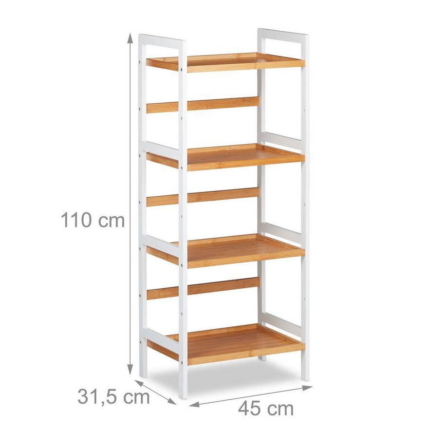 B2X Badezimmerregal Bambus und natur  
