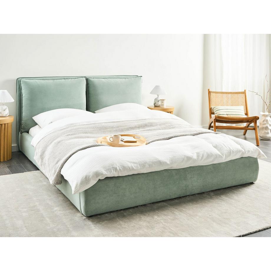 Beliani Letto ad acqua en Velluto  BAJONNA  