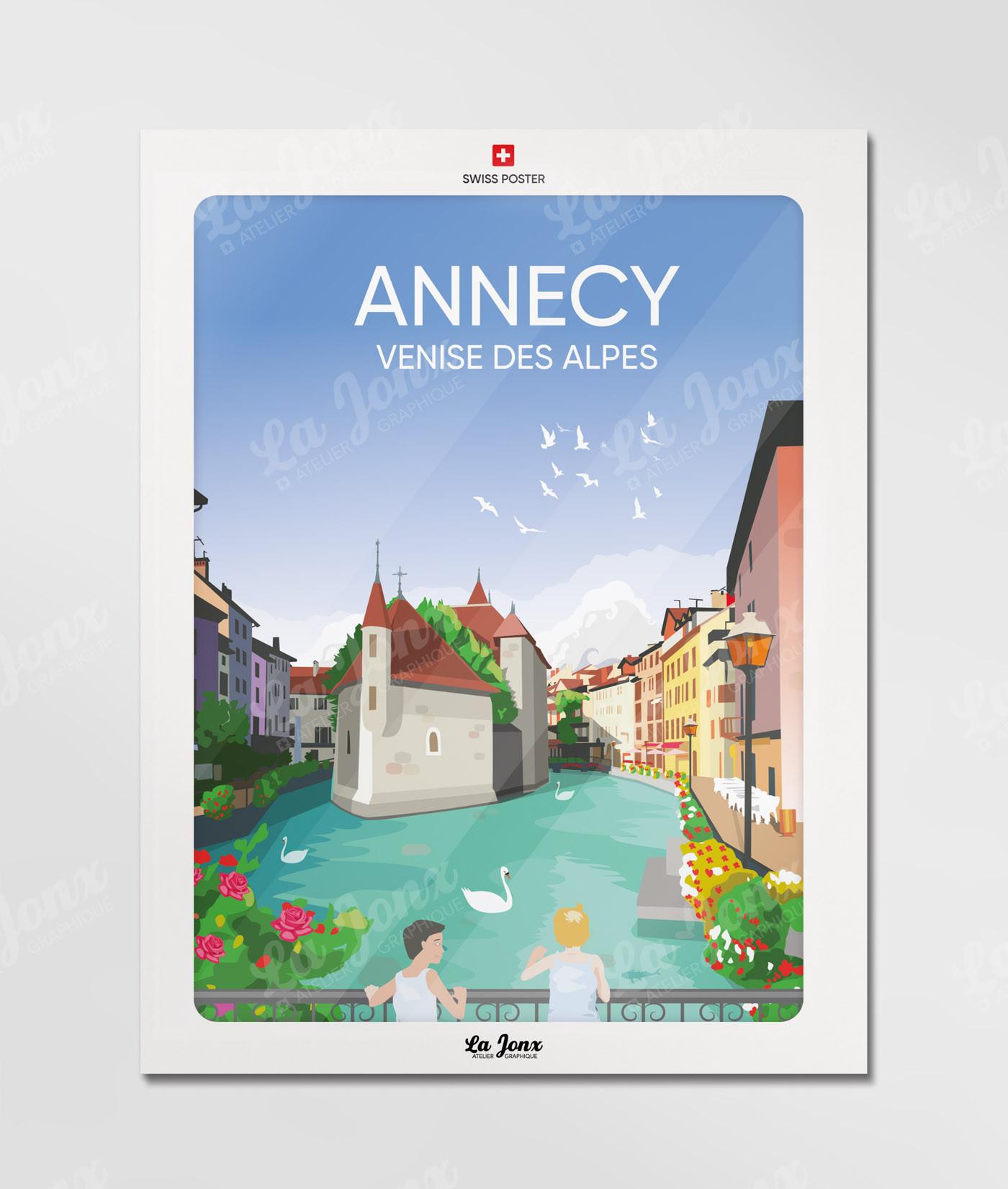 La-Jonx Affiche de Annecy - Venise des Alpes  