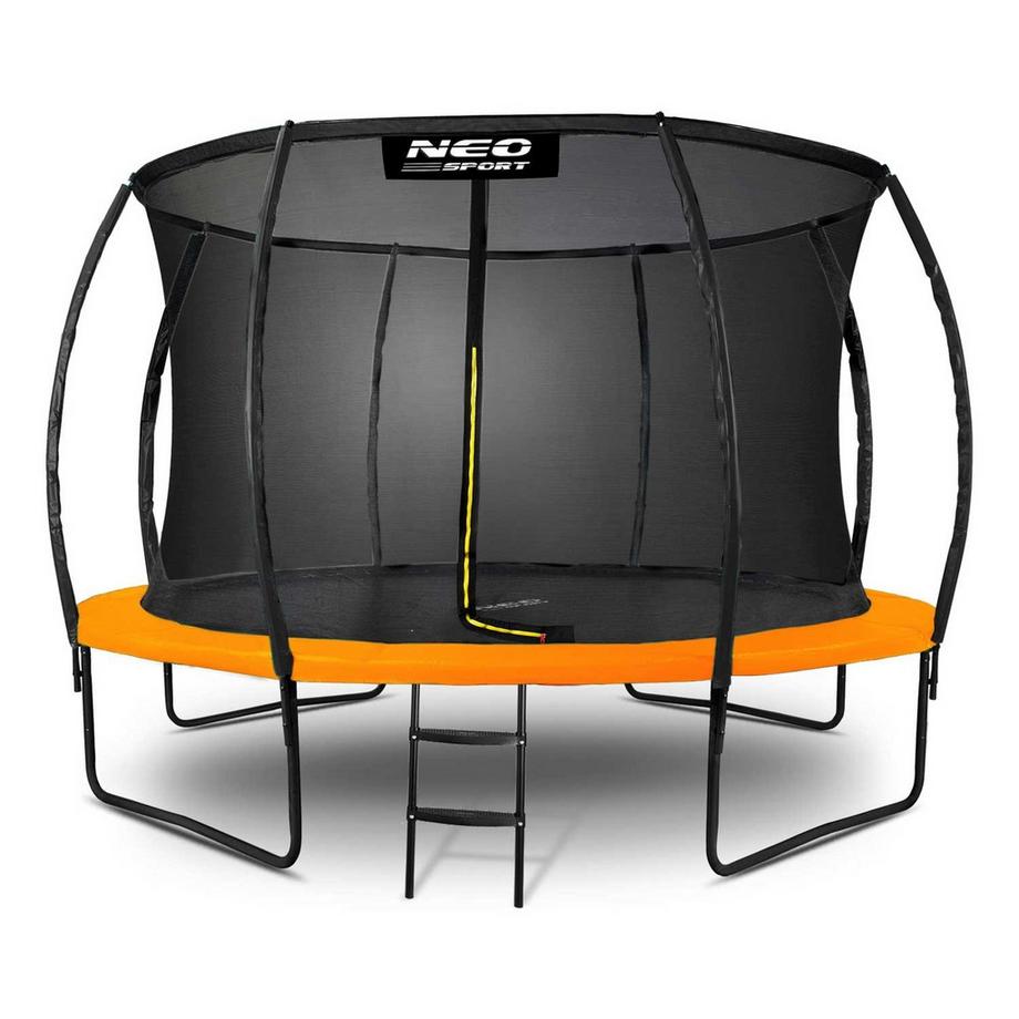 B2X Profiliertes Gartentrampolin 12 Fuß/374 cm mit Neo-Sport-Innennetz  
