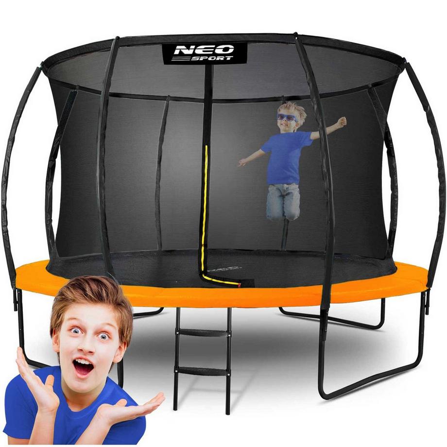Profiliertes Gartentrampolin 12 Fuß/374 cm mit Neo-Sport-Innennetz