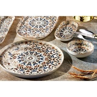 Rinart  Set di stoviglie - Aztec - 24 pezzi - 6 Persone - Porcellana 