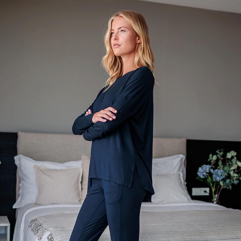 Dagsmejan Balance Sleep Langarm Top für Damen  