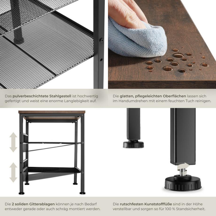 Tectake Table d'appoint LINCOLN style industriel  