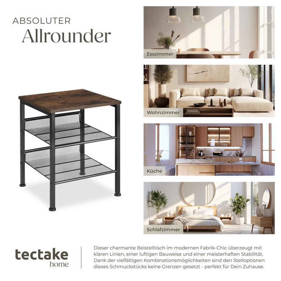 Tectake Table d'appoint LINCOLN style industriel  