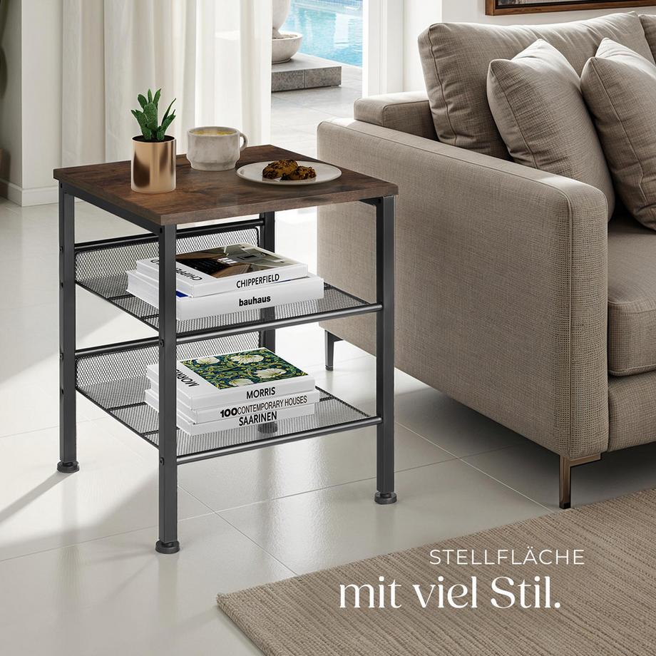 Tectake Table d'appoint LINCOLN style industriel  