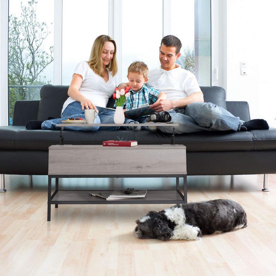Northix Couchtisch mit anhebbarer Platte  