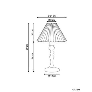 Beliani Lampe à poser en Bois de chêne Rétro COOKS  