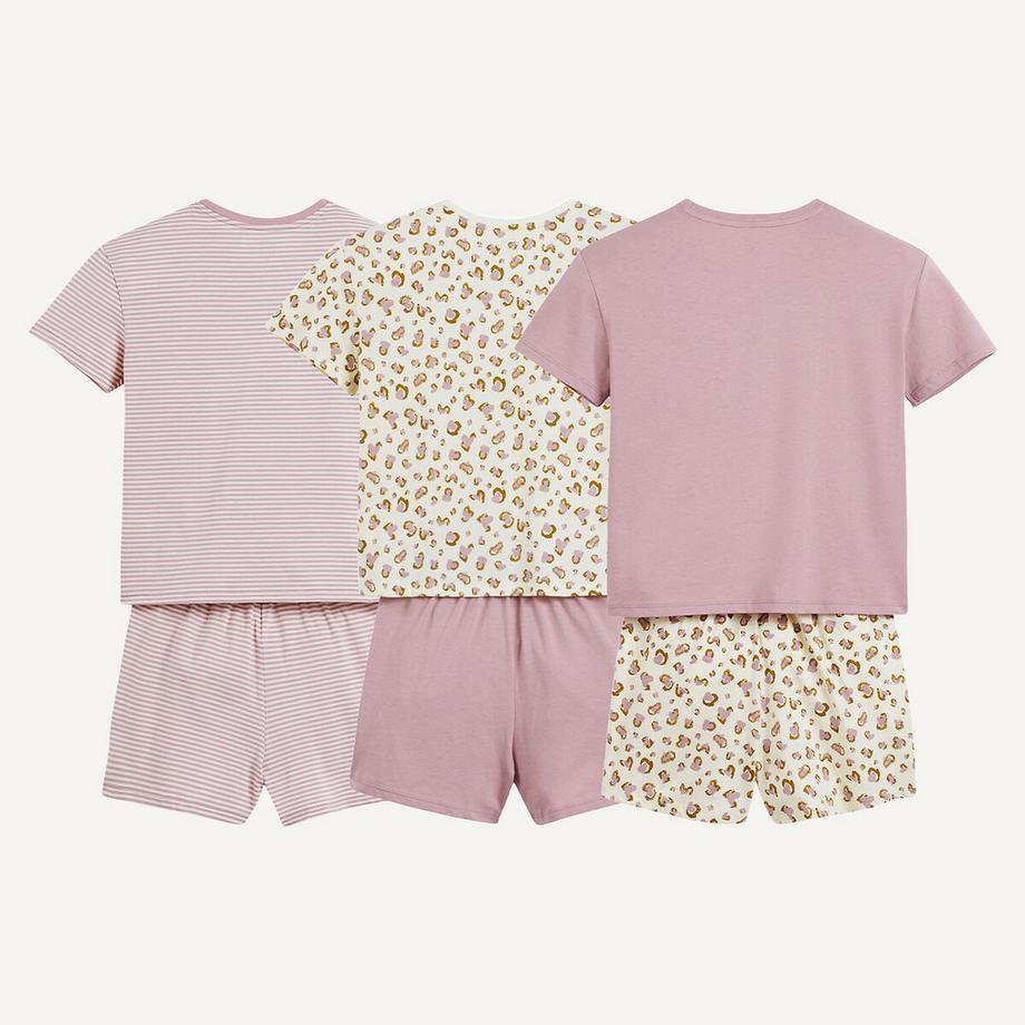 La Redoute Collections  3er-Pack Kurzpyjamas 
