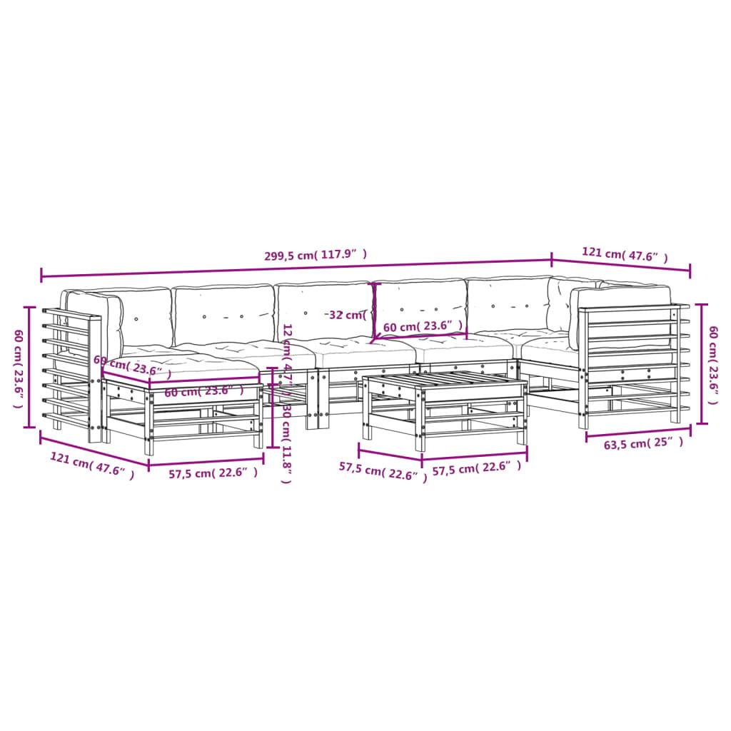 VidaXL set divani da giardino Legno di pino impregnato  