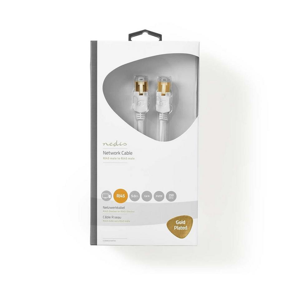 Nedis  Cavo di rete CAT6 | RJ45 maschio | RJ45 maschio | F/UTP | 5,00 m | Rotondo | LSZH / PVC | Bianco | Scatola con finestra 