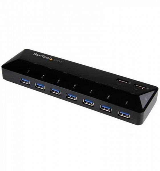 STARTECH  Hub USB 3.0 a 7 Porte con Porte di Ricarica Dedicate - 2 Porte x 2,4 Amp 