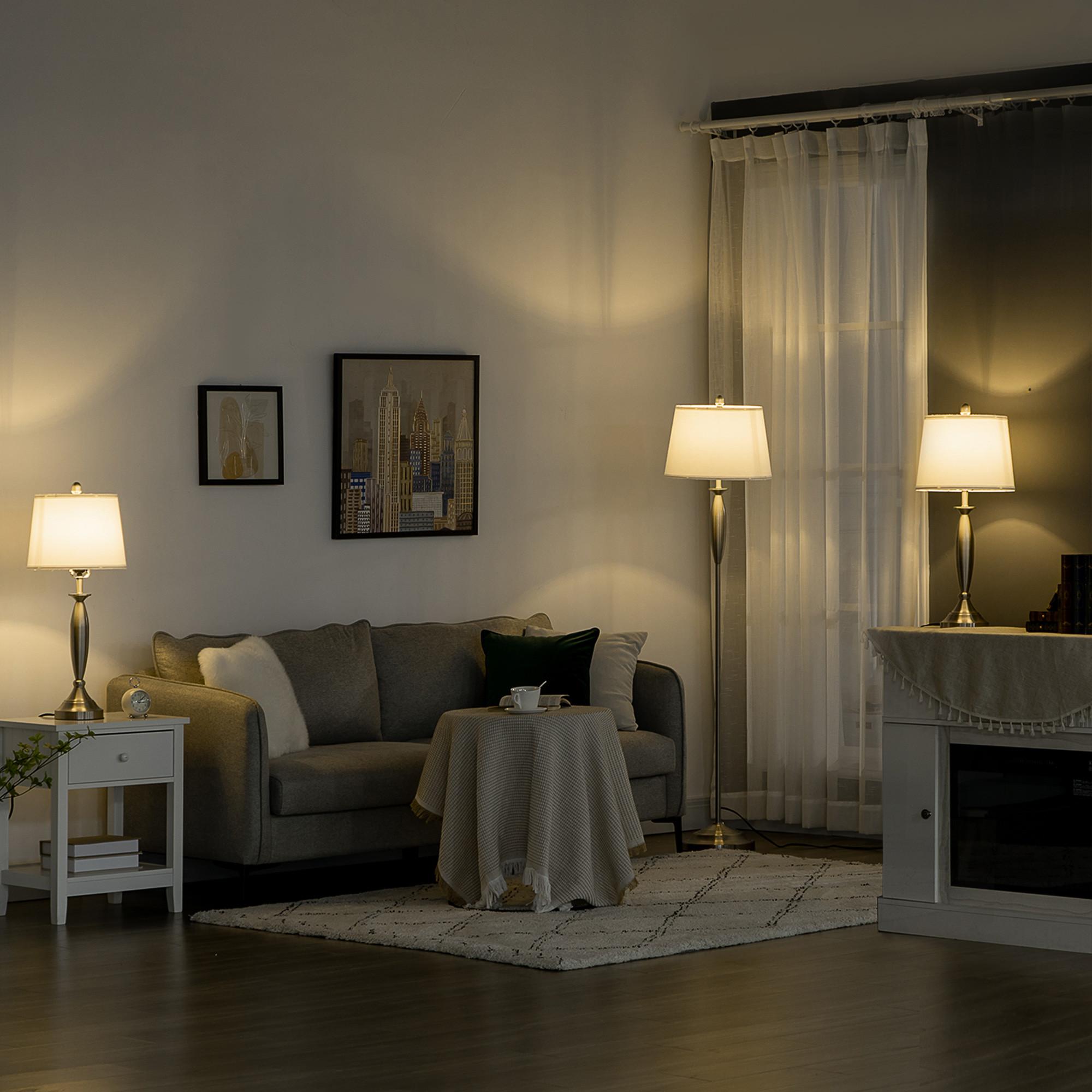 HOMCOM Ensemble de lampadaires  