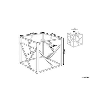 Beliani Table d'appoint en Verre Moderne ORLAND  