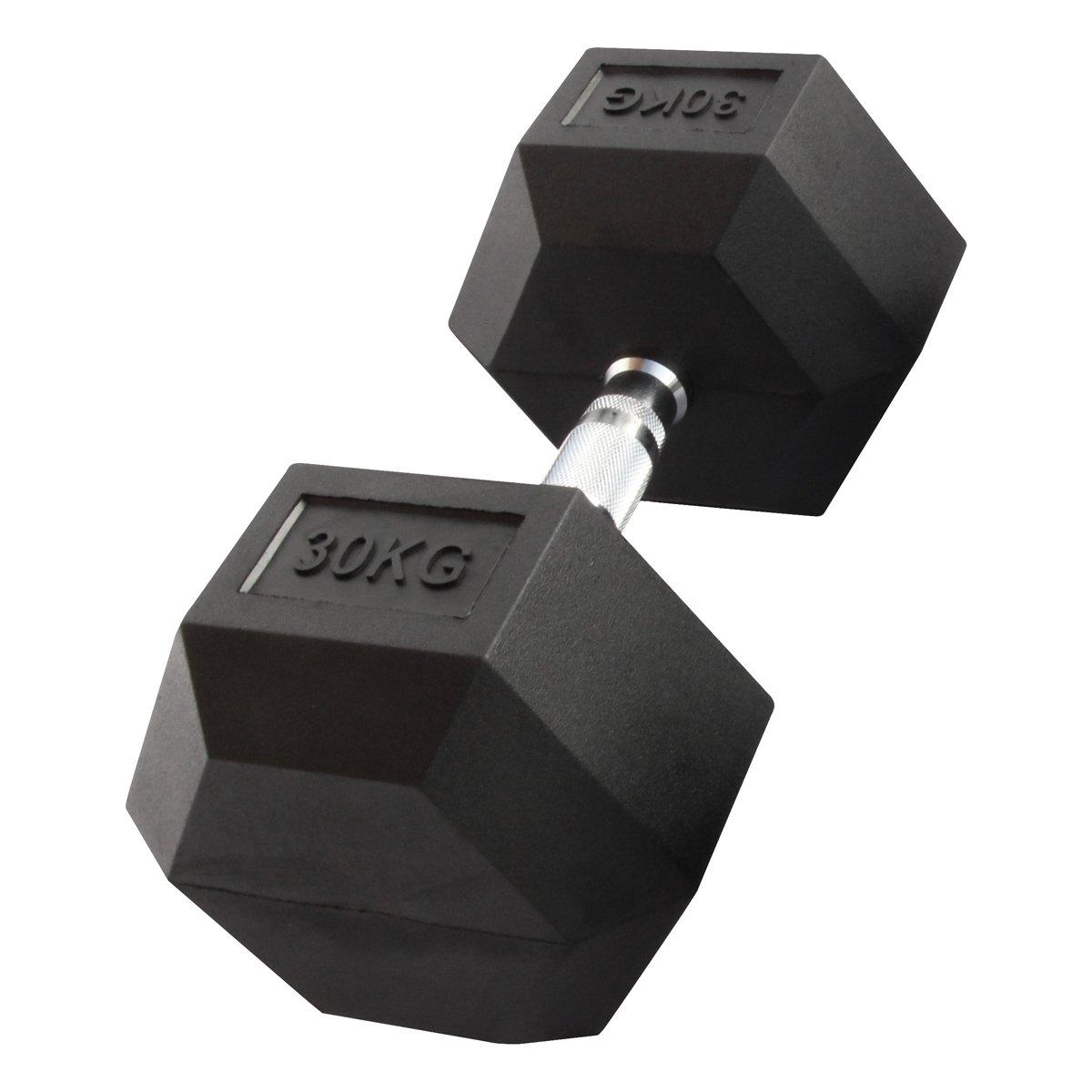 GladiatorFit  Haltère hexagonal "Hex Dumbbell" en caoutchouc 