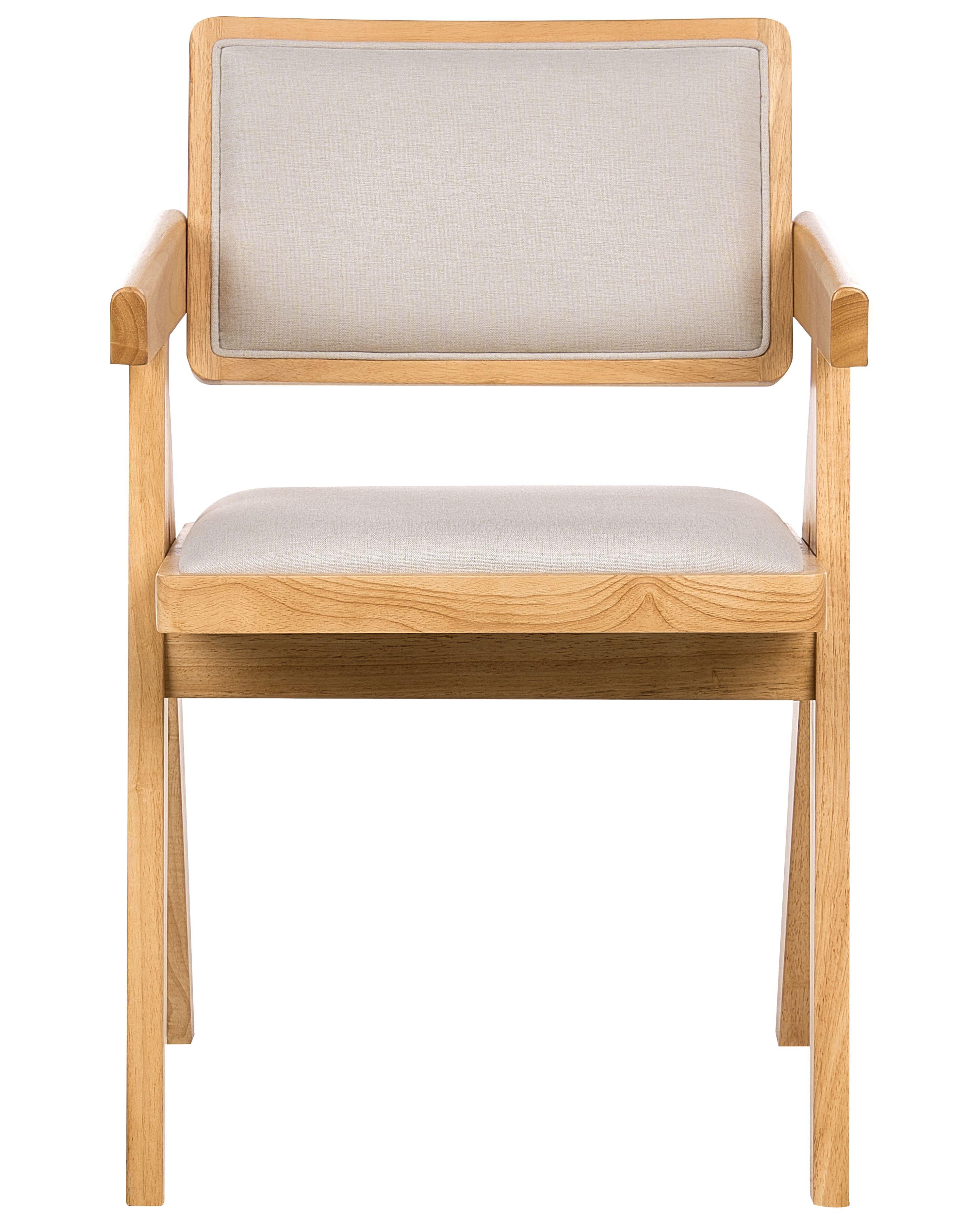 Beliani Lot de 2 chaises de salle à manger en Bois d'hévéa Rétro CARMODY  