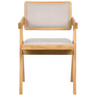 Beliani Lot de 2 chaises de salle à manger en Bois d'hévéa Rétro CARMODY  