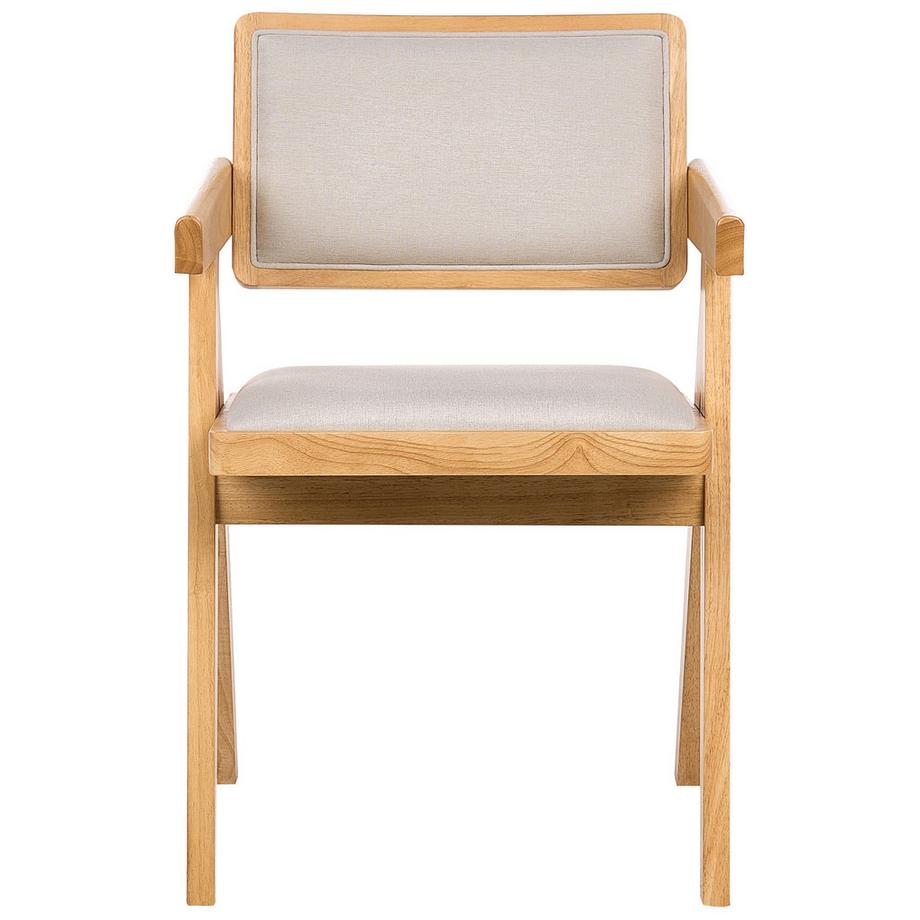 Beliani Set di 2 sedie da pranzo en Legno di caucciù  CARMODY  