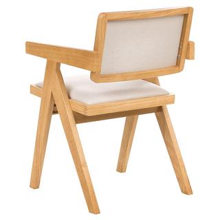 Beliani Lot de 2 chaises de salle à manger en Bois d'hévéa Rétro CARMODY  