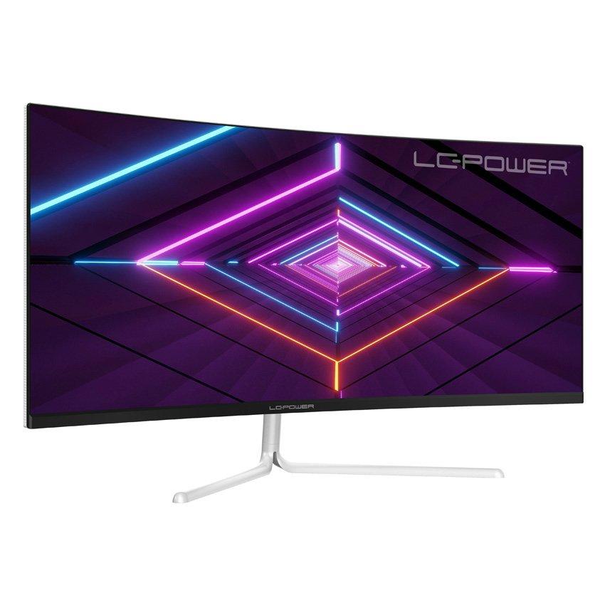 LC-POWER  LC-M34-UWQHD-100-C-V3 Computerbildschirm 86,4 cm (34 Zoll) 3440 x 1440 Pixel UltraWide Quad HD LCD Weiß 