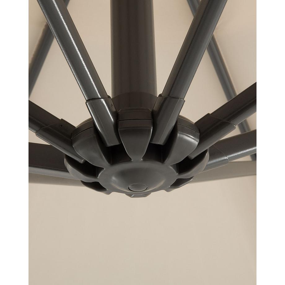 Beliani Parasol suspendu en Tissu RAVENNA  