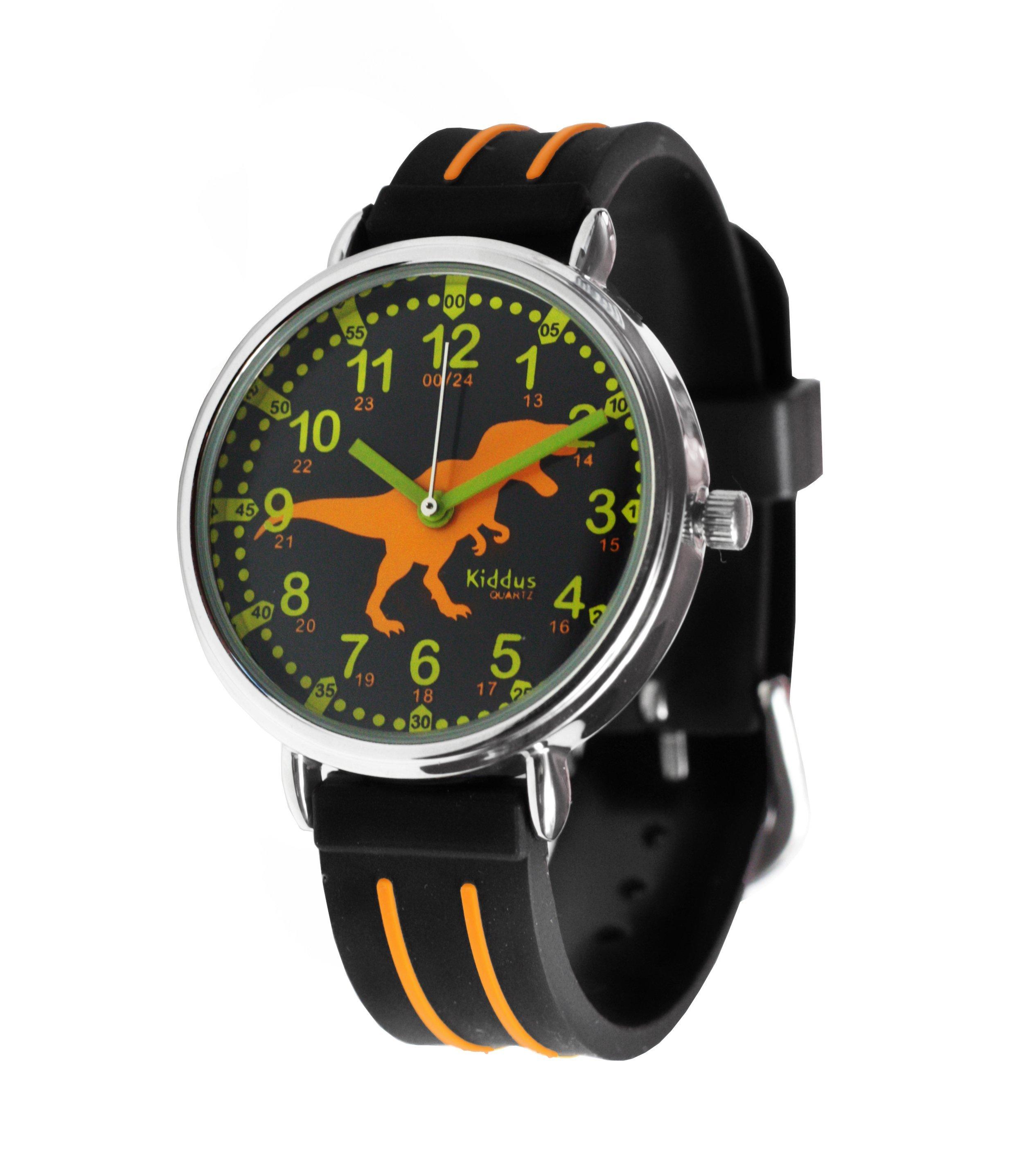 Image of Time Teacher T-rex Black&orange Kinderuhr Unisex Multicolor ONE SIZE