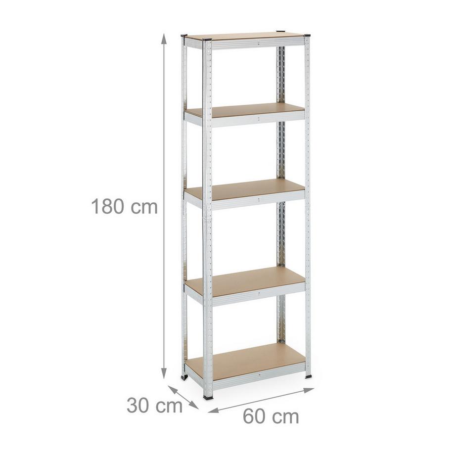 Northio  Scaffali zincati per carichi pesanti a 5 livelli 