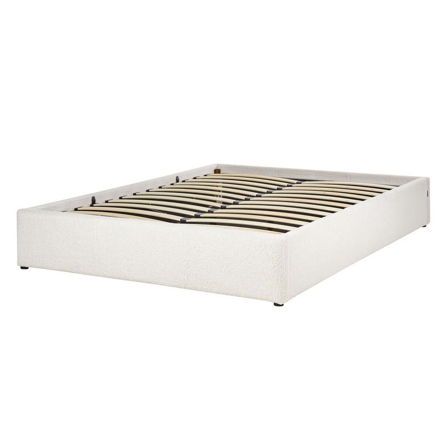 Beliani Letto con ottomano senza testata en Bouclé Scandinavo DINAN  