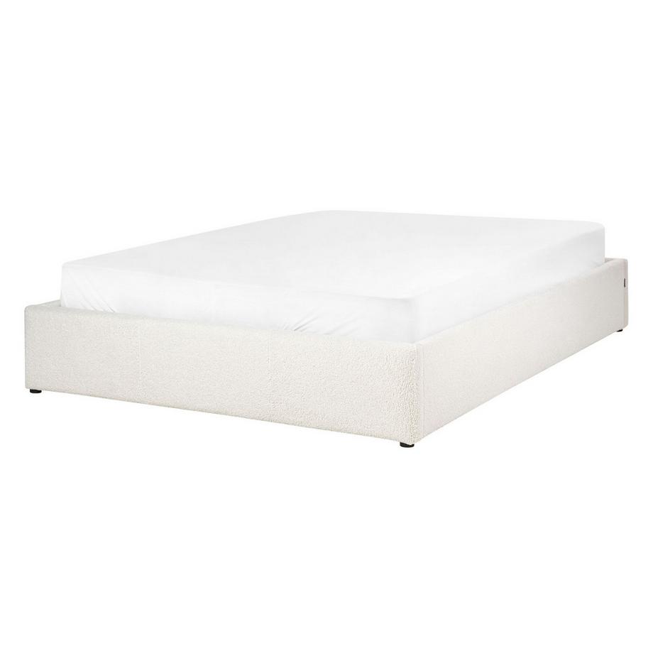 Beliani Letto con ottomano senza testata en Bouclé Scandinavo DINAN  