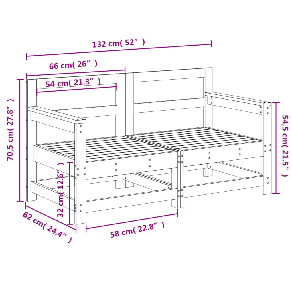 VidaXL Canapé d'angle de jardin bois  