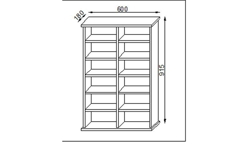 VCM Holz CD DVD Stand Regal Schrank Aufbewahrung Standregal Ständer Ronul  