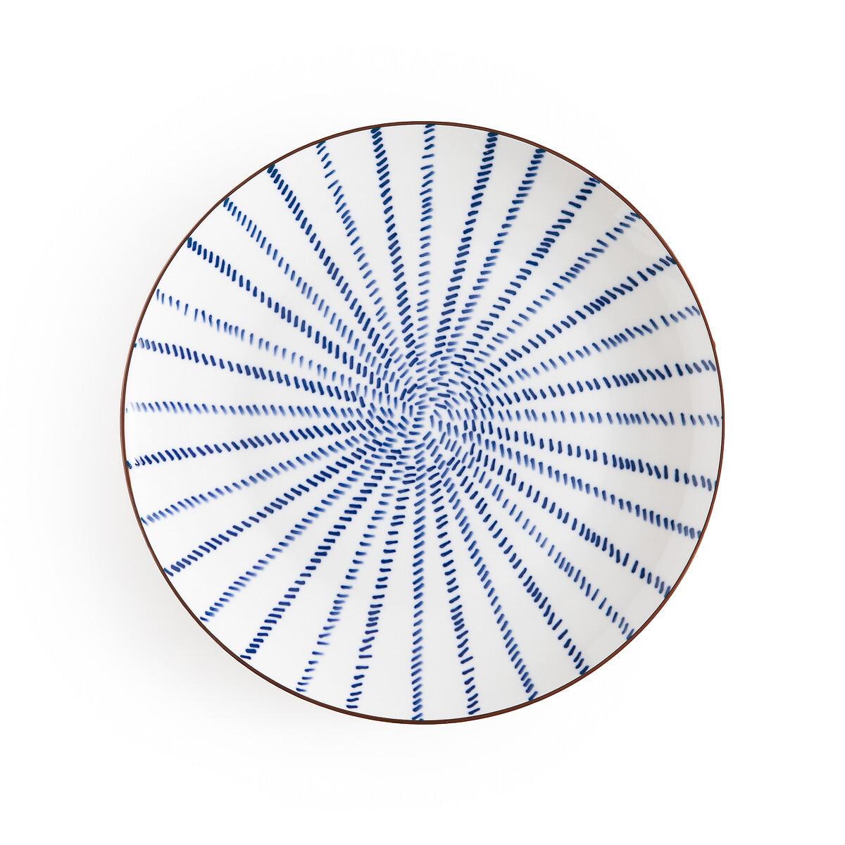 La Redoute Intérieurs 4er-Set flache Teller Bowlia mit Strahlendekor  