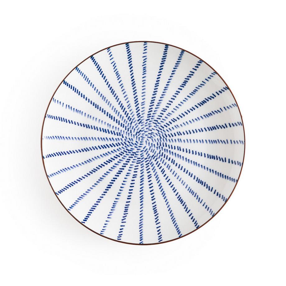 La Redoute Intérieurs 4er-Set flache Teller Bowlia mit Strahlendekor  