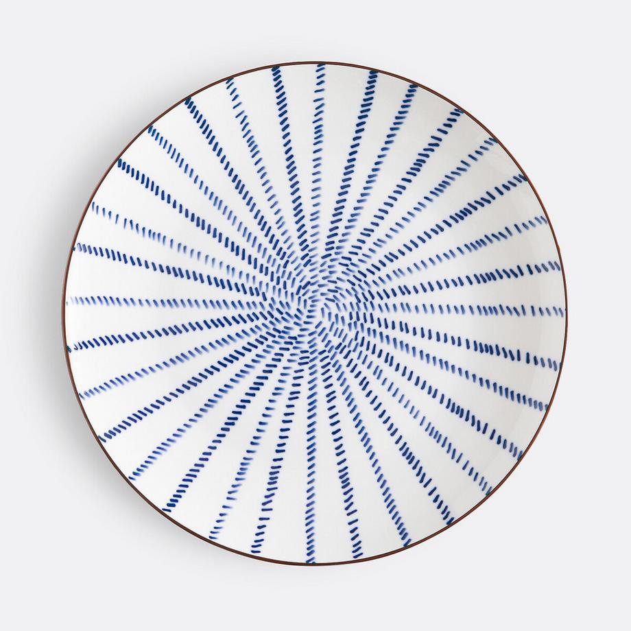 La Redoute Intérieurs 4er-Set flache Teller Bowlia mit Strahlendekor  