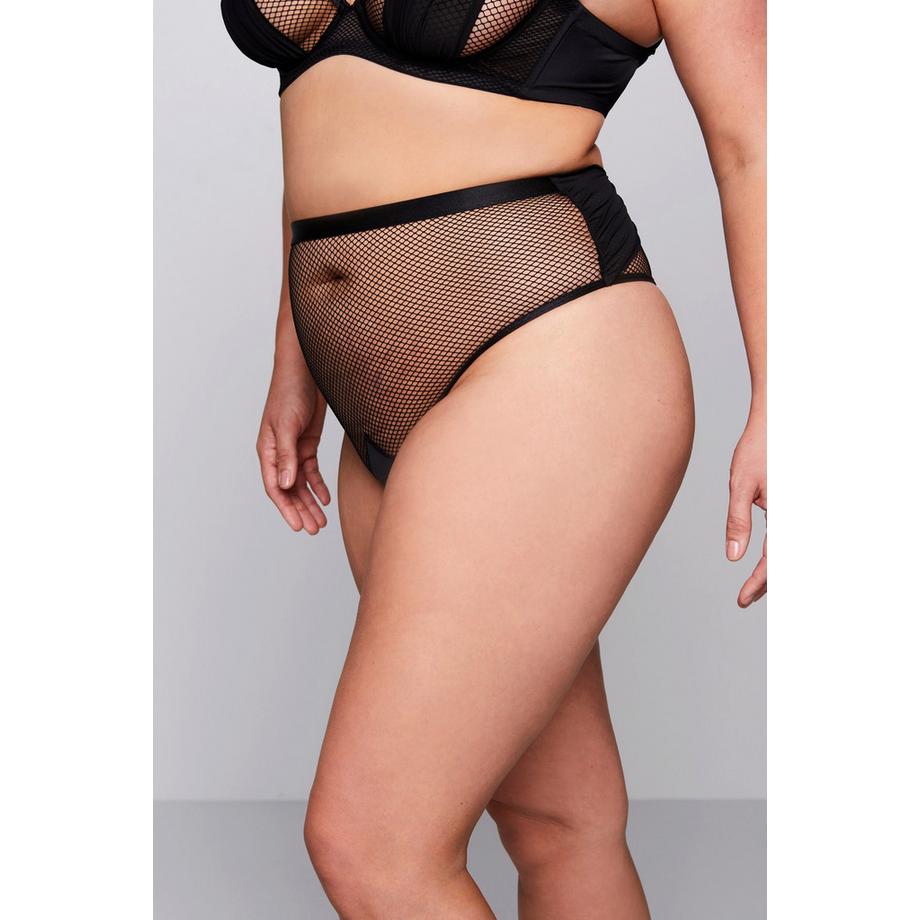 Ulla Popken Netz Mesh String Ouvert Slip  