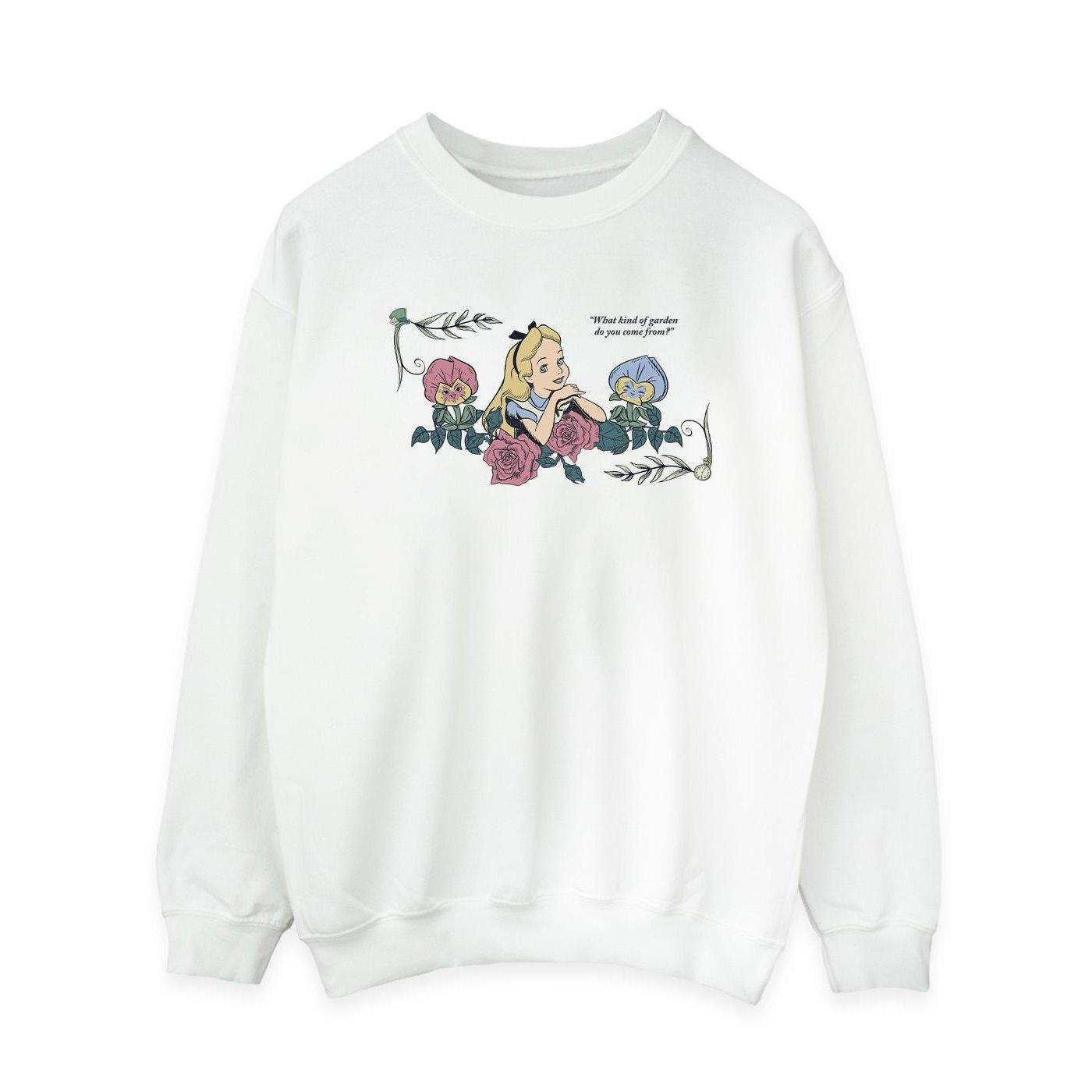 Disney  Sweat ALICE IN WONDERLAND WHAT KIND OF GARDEN 