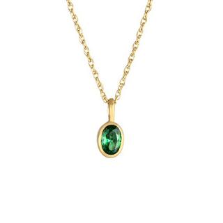 Elli  Halskette Zirkonia Schmuckstein Smaragdgrün 