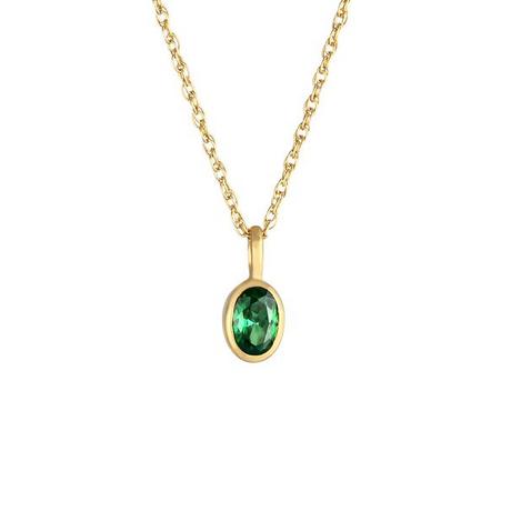 Elli  Halskette Zirkonia Schmuckstein Smaragdgrün 