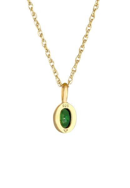 Elli  Halskette Zirkonia Schmuckstein Smaragdgrün 