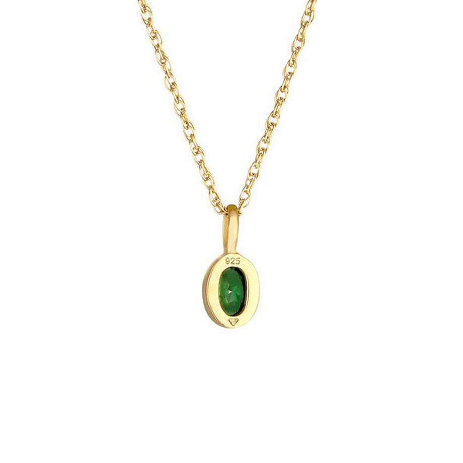 Elli  Halskette Zirkonia Schmuckstein Smaragdgrün 