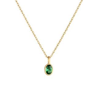 Elli  Halskette Zirkonia Schmuckstein Smaragdgrün 