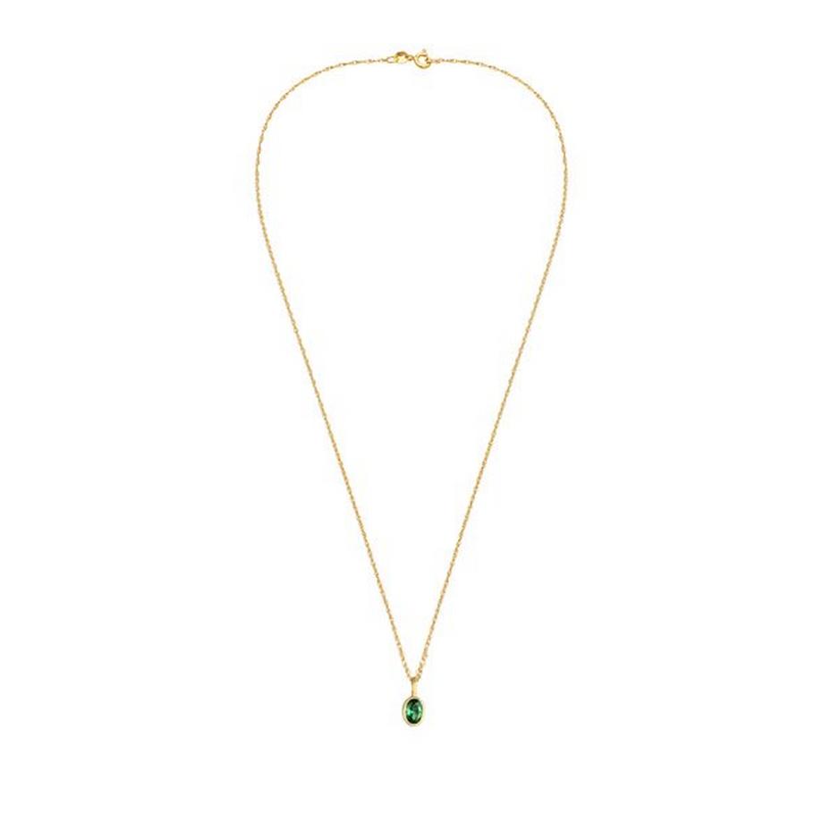 Elli  Halskette Zirkonia Schmuckstein Smaragdgrün 