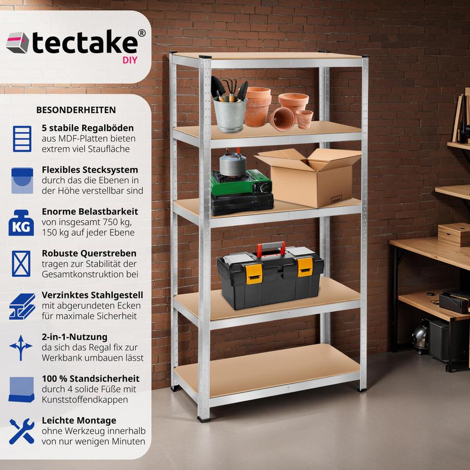 Tectake Scaffalatura per grandi carichi  In diverse misure  