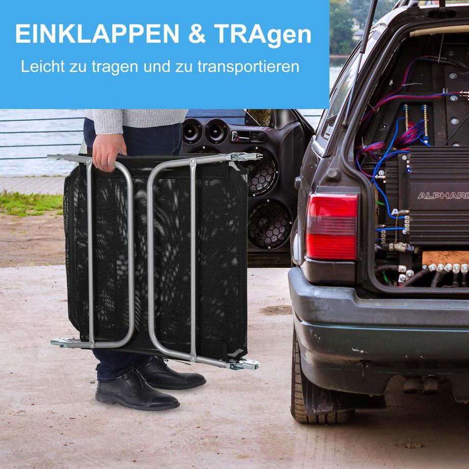 Northio Sonnenliege Gartenliege Relaxliege Bäderliege Zweibeinliege Schwarz Für Garten & Terrasse  