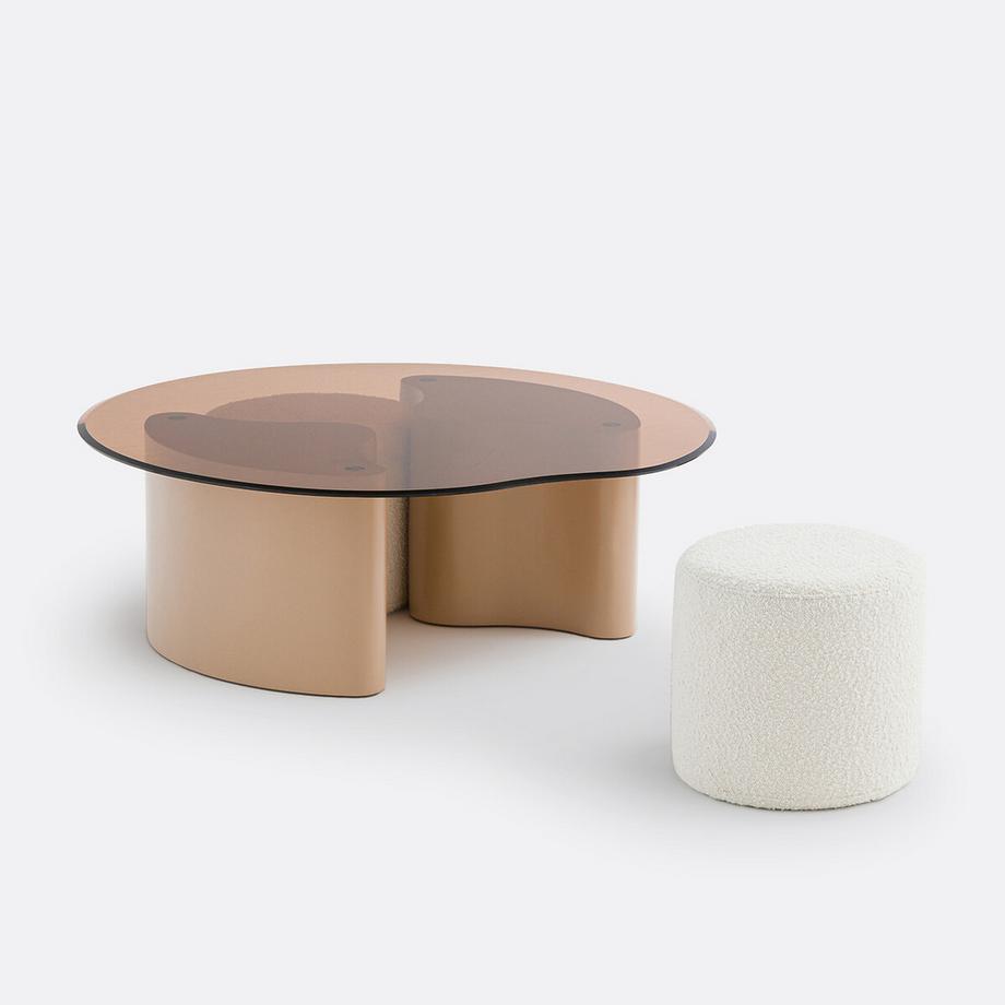 La Redoute Intérieurs Table basse avec 2 poufs  