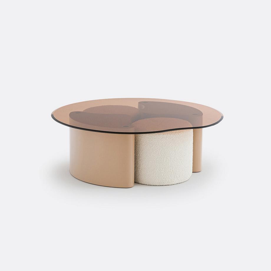 La Redoute Intérieurs Table basse avec 2 poufs  