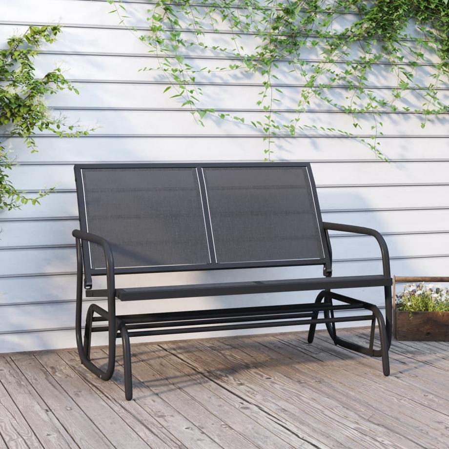 VidaXL panca glider da giardino Acciaio  