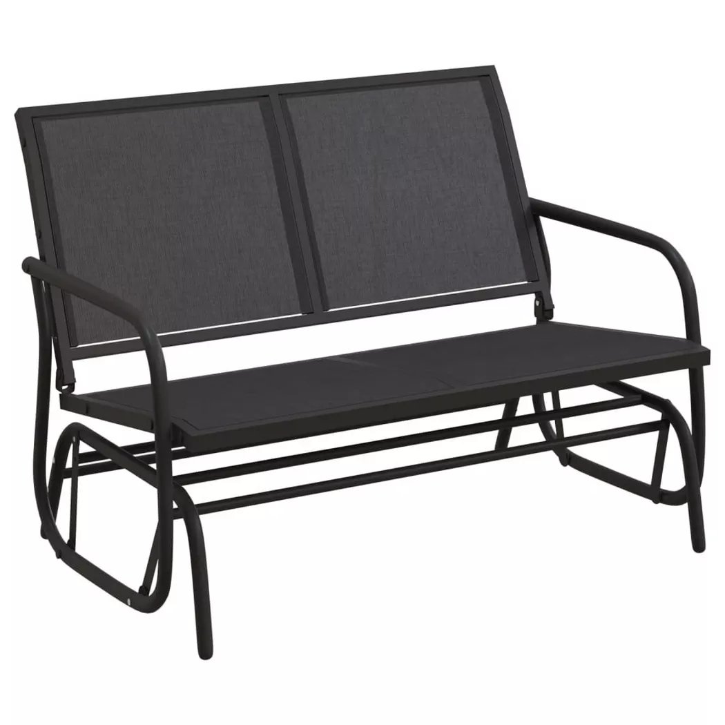 VidaXL - panca glider da giardino Acciaio, One Size, Nero